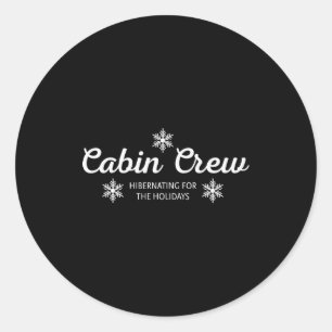 Cabin Crew Kerst Pj's Familie Kerst Pyjama's  Ronde Sticker