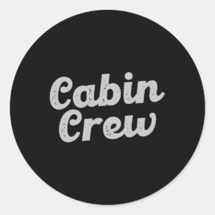 Cabin Crew Vrienden Familie Mountain Vakantie Cabi Ronde Sticker