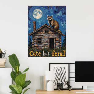 Cabin Dweller: Een wasbeer's nacht baars Poster