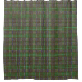 Cabin Forest Green Tartan Douchegordijn