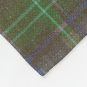 Cabin Forest Green Tartan Fleece Deken (Hoek)