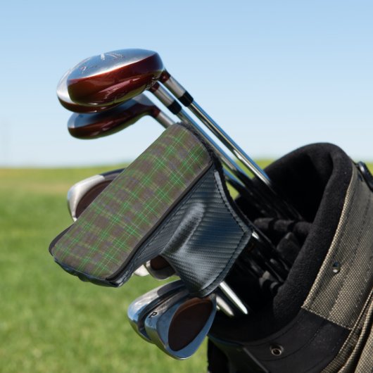 Cabin Forest Green Tartan Golfheadcover (Insitu)