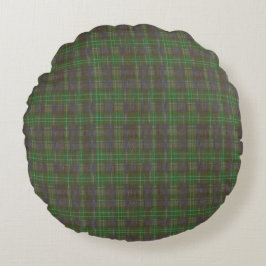 Cabin Forest Green Tartan Rond Kussen