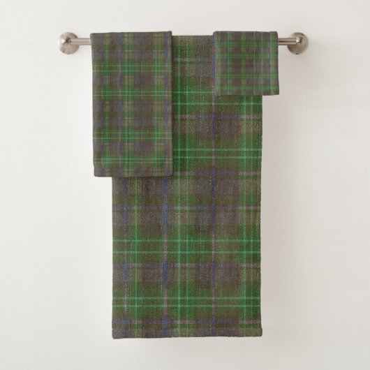 Cabin Forest Groen Tartan Bad Handdoek (Insitu)