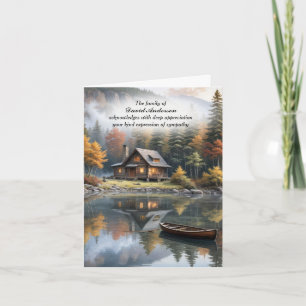 Cabin in een Mountain Valley Sympathy Thank You Ca Kaart