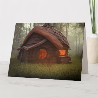 CABIN IN WOODS ART THINKING OF YOU CARDS KAART