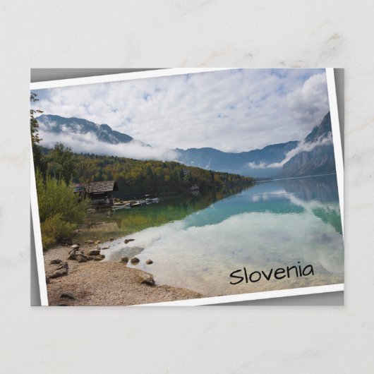 Cabin naast het Bohinj-meer in Slovenië Briefkaart (Voorkant)