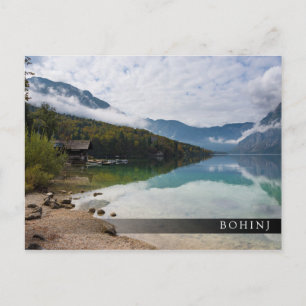 Cabin naast het Bohinj-meer in Slovenië Briefkaart