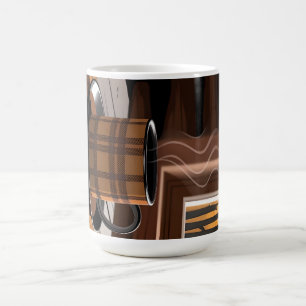 Cabin Plaid Koffie Herfst Bos Rustiek Home Art Koffiemok