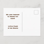 Cabin Rental Promotional Thank You House Guest Briefkaart (Achterkant)