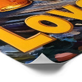 Cabin Rooftop Rhapsody: Beer's Night Song Poster (Hoek)