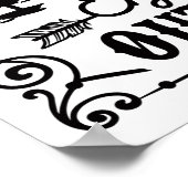 Cabin Rules Black en White Poster (Hoek)