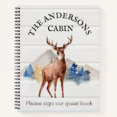 Cabin Rustic Deer Guest Book Mountain Cabin Notitieboek (Voorkant)