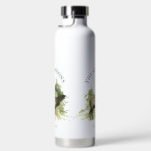 Cabin Rustic Elk wood Personalized Mountain Waterfles (Rechts)