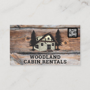 Cabin Vastgoed QR Code Zakelijke Kaart Visitekaartje