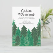 Cabin Weekend Invitation - Bachelorette Weekend Kaart (Staand voorkant)