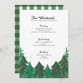 Cabin Weekend Itinerary - Bachelorette Party Weeke Programma (Voorkant / Achterkant)