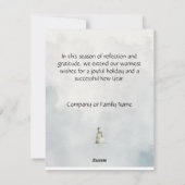 Cabine aquarelle dans la carte de vacances neige (Dos)