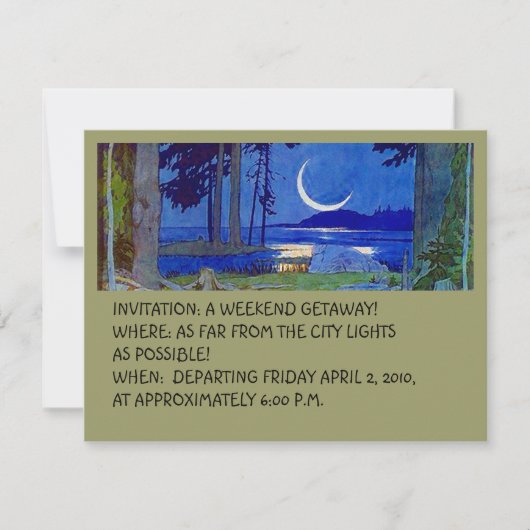 CABINE COTTAGE GETAWAY INVITATION EZ À CUSTOMISER! (Devant)