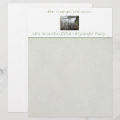 Cabine dans les bois Lettre de Noël Papier (Devant / Derrière)