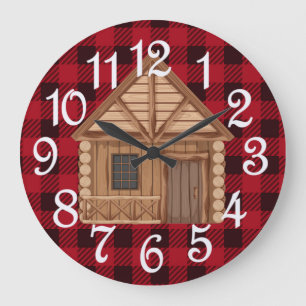 Cabine de bille rustique Acrylique Horloge murale