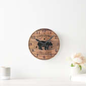 Cabine de famille Bois rustique Horloge murale per (Maison)