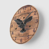 Cabine de famille Bois rustique Horloge murale per (Angle)