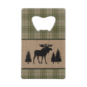 Cabine de famille Moose Pine Trees Green Plaid Bur (Dos)