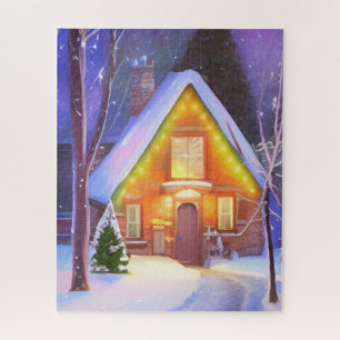 Cabine DE NEIGE ART NOËL JIGSAW PUZZLE