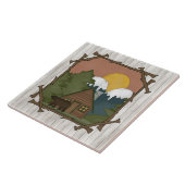 Cabine de pays Carton amusant carreau (Côté)