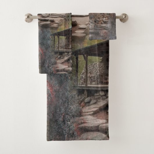 Cabine de pierre de famille rustique (En situation)