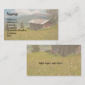 Cabine de rêve Meadow House Carte de visite (Devant / Derrière)