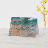 Cabine de rivière de carte de fête des pères (Fleur jaune)