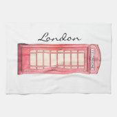 Cabine de téléphone britannique rouge - serviette (Horizontal)