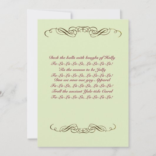 Cabine d'hiver cheminée de vacances Invitation (Dos)