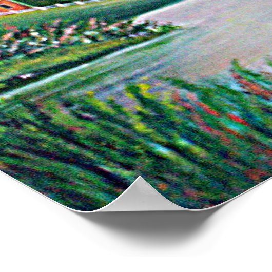 Cabine door het stroomgebied dat klein leeft poster (Hoek)