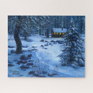 "Cabine douillet dans la neige"Jigsaw Puzzle