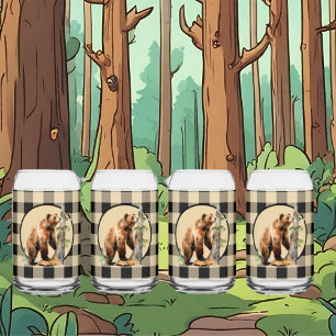 Cabine d'ours brun rustique