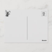 Cabine et âne dans la carte postale B&W (Dos)