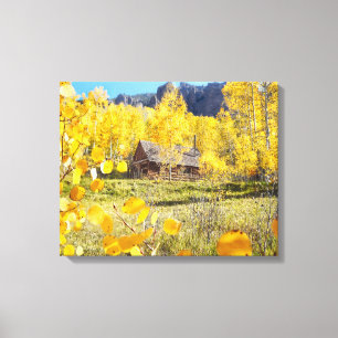 Cabine in Aspens Canvas Afdruk
