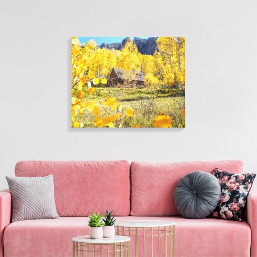 Cabine in Aspens Canvas Afdruk (Insitu (Woonkamer))