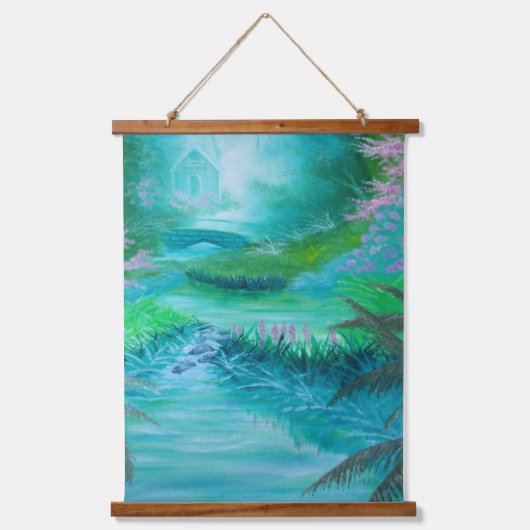 Cabine in de Bossen Hangend Wandkleed (Voorkant)