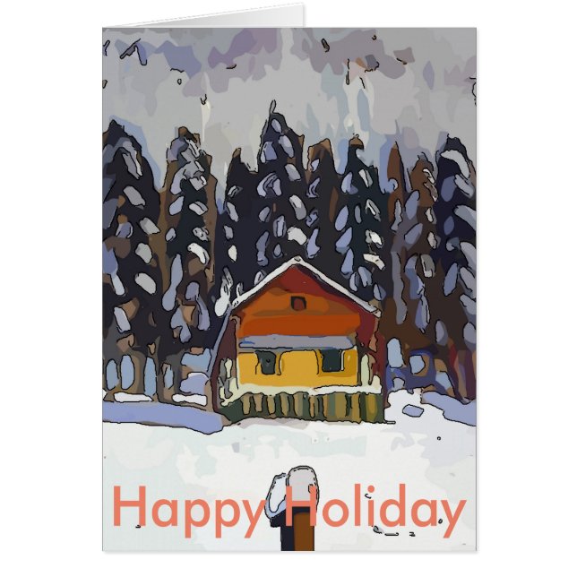 Cabine in sneeuw (Voorkant)