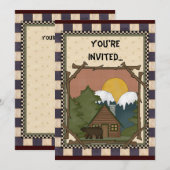 Cabine In The Woods n'importe quel but Invitation (Devant / Derrière)