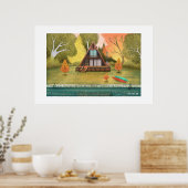 Cabine Maison A-Frame Grande Impression (Cuisine)
