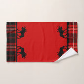 Cabine Moose Red et Black Plaid (Serviette à main)
