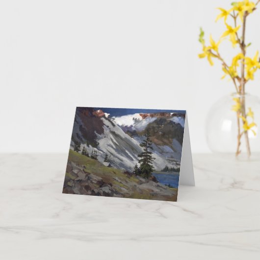 Cabine par la carte de note de lac (Fleur jaune)