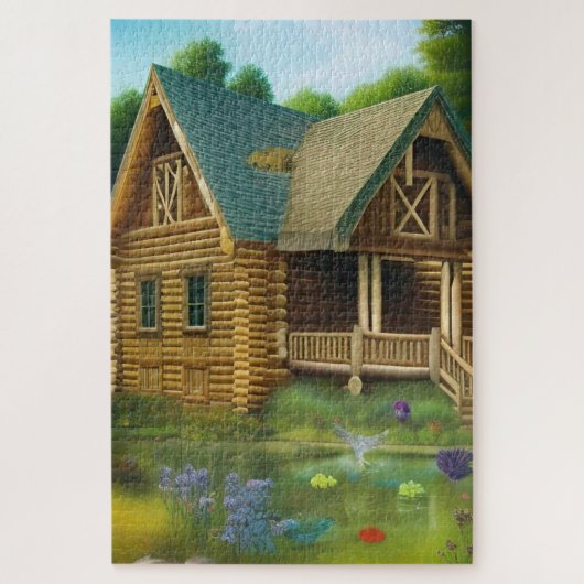 Cabine par Pond Jigsaw Puzzle (Vertical)