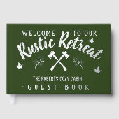 Cabine Rustic Retraite Nom Customisé Vert Argent (Recto)