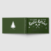 Cabine Rustic Retraite Nom Customisé Vert Argent (Complet)